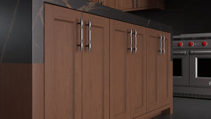 Greenfield Winter Wheat ( Cherry | Plain Cut [ Frameless • Satin • Stained ] - 10' X 10' Kitchen Cabinet ) | Assembled In USA