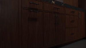 Hampton Square Cherry Cognac ( Cherry | Plain Cut [ Frameless • Satin • Stained ] - 10' X 10' Kitchen Cabinet ) | Assembled In USA