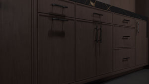 Hampton Square Misty Gray ( Cherry | Plain Cut [ Frameless • Satin • Stained ] - 10' X 10' Kitchen Cabinet ) | Assembled In USA