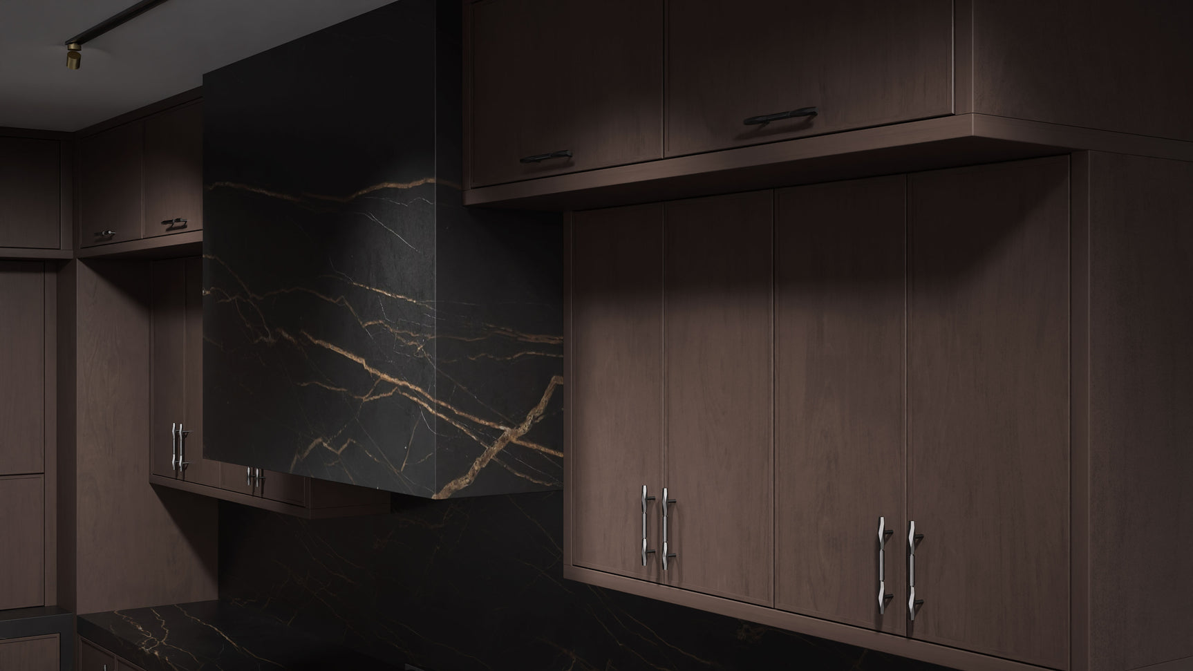 Hampton Square Misty Gray ( Cherry | Plain Cut [ Frameless • Satin • Stained ] - 10' X 10' Kitchen Cabinet ) | Assembled In USA