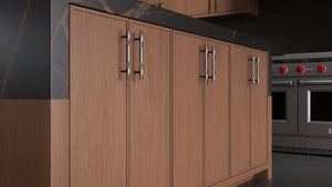 Hampton Square Washed Walnut ( Walnut | Plain Cut [ Frameless • Satin • Stained ] - 10' X 10' Kitchen Cabinet ) | Assembled In USA