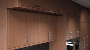 Hampton Square Winter Wheat ( Cherry | Plain Cut [ Frameless • Satin • Stained ] - 10' X 10' Kitchen Cabinet ) | Assembled In USA