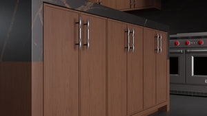 Hampton Square Winter Wheat ( Cherry | Plain Cut [ Frameless • Satin • Stained ] - 10' X 10' Kitchen Cabinet ) | Assembled In USA