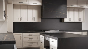 Lakeland Anew Gray ( Maple | Plain Cut [ Frameless • Satin • Painted ] - 10' X 10' Kitchen Cabinet ) | Assembled In USA