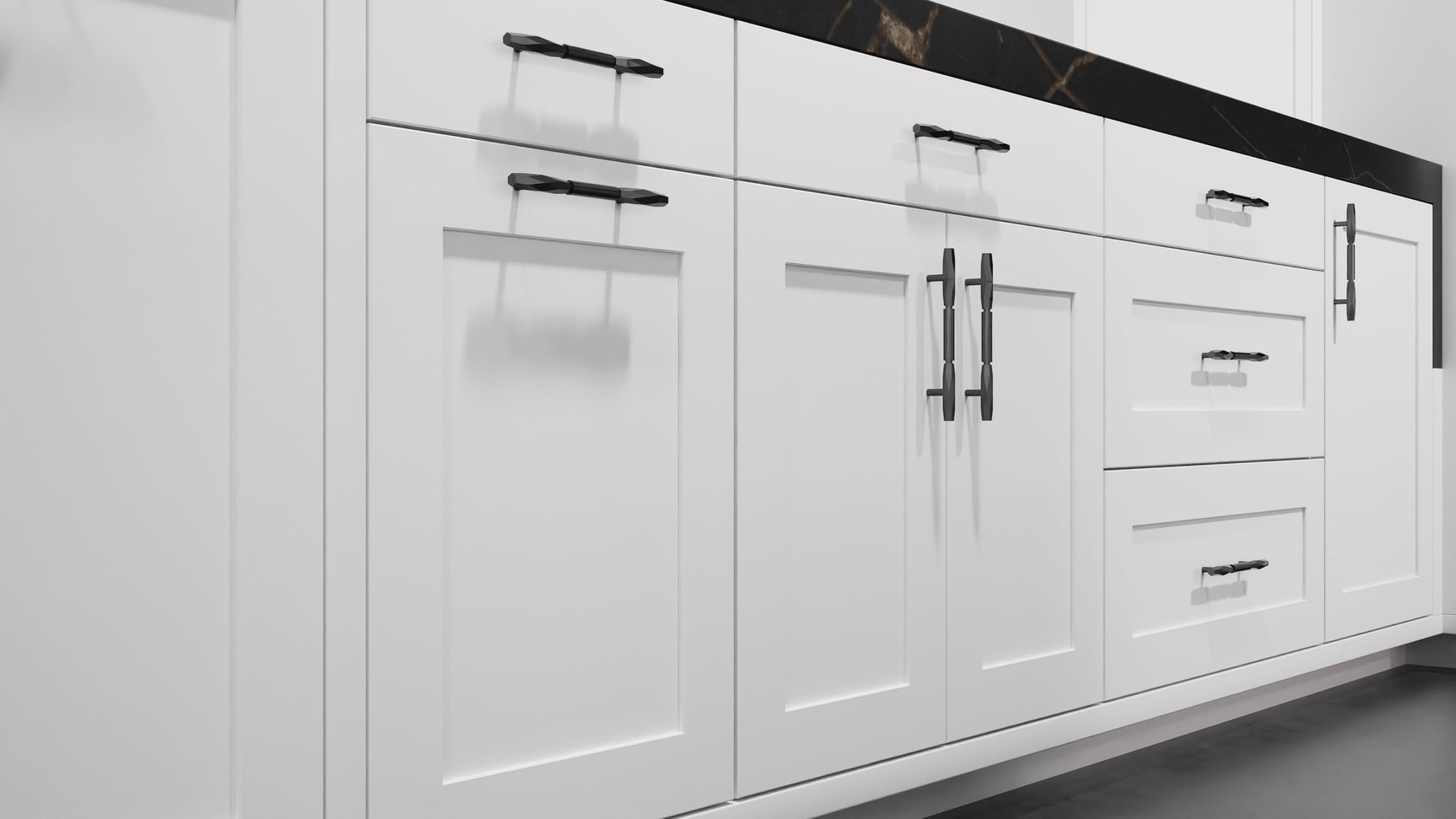 Lakeland Bright White ( Maple | Plain Cut [ Frameless • Satin • Painted ] - 10' X 10' Kitchen Cabinet ) | Assembled In USA