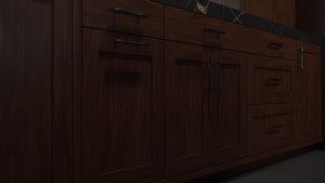 Lakeland Cherry Cognac ( Cherry | Plain Cut [ Frameless • Satin • Stained ] - 10' X 10' Kitchen Cabinet ) | Assembled In USA