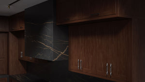 Lakeland Cherry Cognac ( Cherry | Plain Cut [ Frameless • Satin • Stained ] - 10' X 10' Kitchen Cabinet ) | Assembled In USA