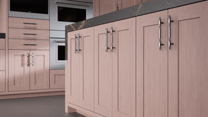 Lakeland Driftwood Cherry ( Cherry | Plain Cut [ Frameless • Satin • Stained ] - 10' X 10' Kitchen Cabinet ) | Assembled In USA