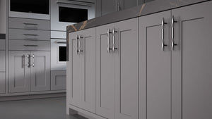 Lakeland Iron Ore ( Maple | Plain Cut [ Frameless • Satin • Painted ] - 10' X 10' Kitchen Cabinet ) | Assembled In USA