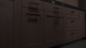 Lakeland Misty Gray ( Cherry | Plain Cut [ Frameless • Satin • Stained ] - 10' X 10' Kitchen Cabinet ) | Assembled In USA