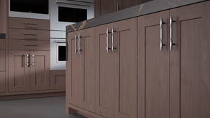 Lakeland Misty Gray ( Cherry | Plain Cut [ Frameless • Satin • Stained ] - 10' X 10' Kitchen Cabinet ) | Assembled In USA