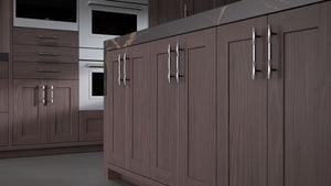 Lakeland Onyx Cherry ( Cherry | Plain Cut [ Frameless • Satin • Stained ] - 10' X 10' Kitchen Cabinet ) | Assembled In USA