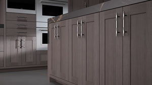 Lakeland Onyx Oak ( White_Oak | Rift Cut [ Frameless • Wire Brushed • Stained ] - 10' X 10' Kitchen Cabinet ) | Assembled In USA