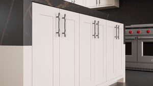 Lakeland Repose Gray ( Maple | Plain Cut [ Frameless • Satin • Painted ] - 10' X 10' Kitchen Cabinet ) | Assembled In USA