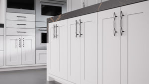 Lakeland Simply Gray ( Maple | Plain Cut [ Frameless • Satin • Painted ] - 10' X 10' Kitchen Cabinet ) | Assembled In USA