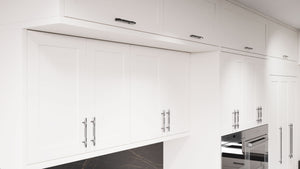 Lakeland Simply White ( Maple | Plain Cut [ Frameless • Satin • Painted ] - 10' X 10' Kitchen Cabinet ) | Assembled In USA