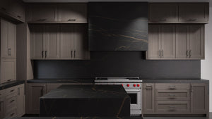 Lakeland Urban Oak ( White_Oak | Rift Cut [ Frameless • Wire Brushed • Stained ] - 10' X 10' Kitchen Cabinet ) | Assembled In USA