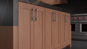 Lakeland Washed Walnut ( Walnut | Plain Cut [ Frameless • Satin • Stained ] - 10' X 10' Kitchen Cabinet ) | Assembled In USA