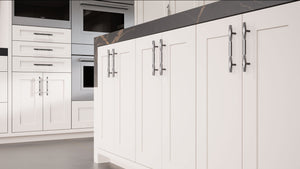 Lakeland II Anew Gray ( Maple | Plain Cut [ Frameless • Satin • Painted ] - 10' X 10' Kitchen Cabinet ) | Assembled In USA