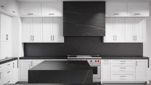 Lakeland II Bright White ( Maple | Plain Cut [ Frameless • Satin • Painted ] - 10' X 10' Kitchen Cabinet ) | Assembled In USA