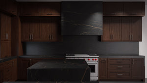 Lakeland II Cherry Cognac ( Cherry | Plain Cut [ Frameless • Satin • Stained ] - 10' X 10' Kitchen Cabinet ) | Assembled In USA