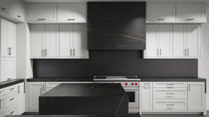 Lakeland II Dove Gray ( Maple | Plain Cut [ Frameless • Satin • Painted ] - 10' X 10' Kitchen Cabinet ) | Assembled In USA