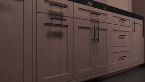 Lakeland II Driftwood Cherry ( Cherry | Plain Cut [ Frameless • Satin • Stained ] - 10' X 10' Kitchen Cabinet ) | Assembled In USA