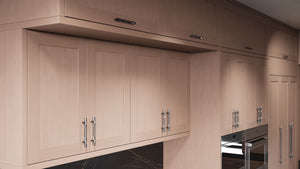 Lakeland II Dusk Gray Oak ( White_Oak | Rift Cut [ Frameless • Wire Brushed • Stained ] - 10' X 10' Kitchen Cabinet ) | Assembled In USA