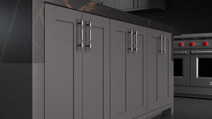 Lakeland II Iron Ore ( Maple | Plain Cut [ Frameless • Satin • Painted ] - 10' X 10' Kitchen Cabinet ) | Assembled In USA