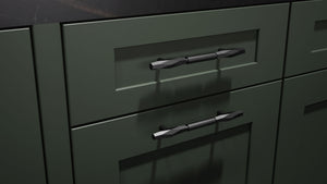 Lakeland II Pewter Green ( Maple | Plain Cut [ Frameless • Satin • Painted ] - 10' X 10' Kitchen Cabinet ) | Assembled In USA