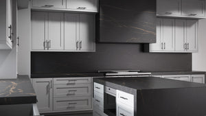 Lakeland II Simply Gray ( Maple | Plain Cut [ Frameless • Satin • Painted ] - 10' X 10' Kitchen Cabinet ) | Assembled In USA