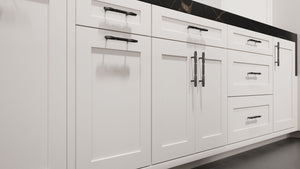 Lakeland II Simply White ( Maple | Plain Cut [ Frameless • Satin • Painted ] - 10' X 10' Kitchen Cabinet ) | Assembled In USA