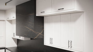 Lakeland II Simply White ( Maple | Plain Cut [ Frameless • Satin • Painted ] - 10' X 10' Kitchen Cabinet ) | Assembled In USA