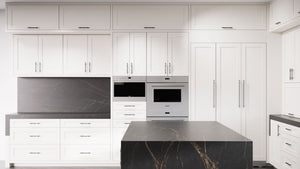 Lakeland II Simply White ( Maple | Plain Cut [ Frameless • Satin • Painted ] - 10' X 10' Kitchen Cabinet ) | Assembled In USA