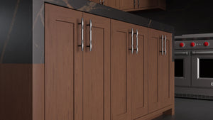 Lakeland II Winter Wheat ( Cherry | Plain Cut [ Frameless • Satin • Stained ] - 10' X 10' Kitchen Cabinet ) | Assembled In USA