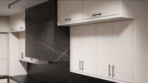 Montauk Anew Gray ( Maple | Plain Cut [ Frameless • Satin • Painted ] - 10' X 10' Kitchen Cabinet ) | Assembled In USA