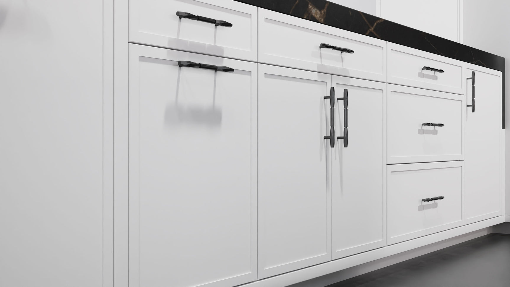 Montauk Bright White ( Maple | Plain Cut [ Frameless • Satin • Painted ] - 10' X 10' Kitchen Cabinet ) | Assembled In USA