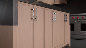 Montauk Dusk Gray Oak ( White_Oak | Rift Cut [ Frameless • Wire Brushed • Stained ] - 10' X 10' Kitchen Cabinet ) | Assembled In USA