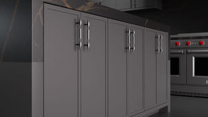 Montauk Iron Ore ( Maple | Plain Cut [ Frameless • Satin • Painted ] - 10' X 10' Kitchen Cabinet ) | Assembled In USA