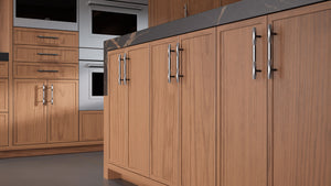 Montauk Natural Walnut ( Walnut | Plain Cut [ Frameless • Satin • Stained ] - 10' X 10' Kitchen Cabinet ) | Assembled In USA