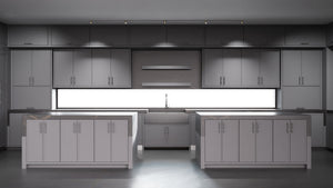 Montauk Peppercorn ( Maple | Plain Cut [ Frameless • Satin • Painted ] - 10' X 10' Kitchen Cabinet ) | Assembled In USA