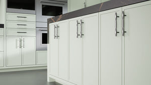 Montauk Sage Green ( Maple | Plain Cut [ Frameless • Satin • Painted ] - 10' X 10' Kitchen Cabinet ) | Assembled In USA