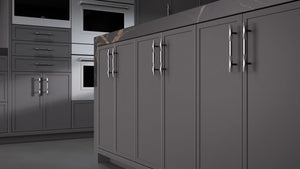 Montauk Simply Black ( Maple | Plain Cut [ Frameless • Satin • Painted ] - 10' X 10' Kitchen Cabinet ) | Assembled In USA