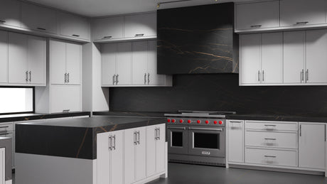 Montauk Simply Gray ( Maple | Plain Cut [ Frameless • Satin • Painted ] - 10' X 10' Kitchen Cabinet ) | Assembled In USA