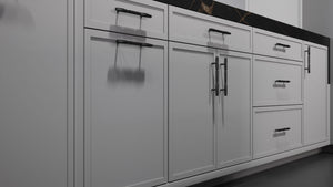 Montauk Simply Gray ( Maple | Plain Cut [ Frameless • Satin • Painted ] - 10' X 10' Kitchen Cabinet ) | Assembled In USA