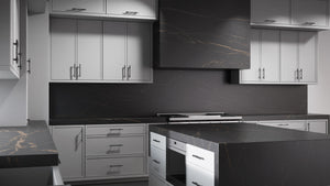 Montauk Simply Gray ( Maple | Plain Cut [ Frameless • Satin • Painted ] - 10' X 10' Kitchen Cabinet ) | Assembled In USA