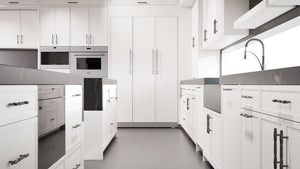 Montauk Simply White ( Maple | Plain Cut [ Frameless • Satin • Painted ] - 10' X 10' Kitchen Cabinet ) | Assembled In USA