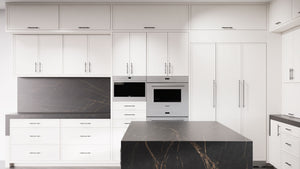 Montauk Simply White ( Maple | Plain Cut [ Frameless • Satin • Painted ] - 10' X 10' Kitchen Cabinet ) | Assembled In USA