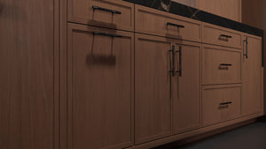 Montauk Washed Walnut ( Walnut | Plain Cut [ Frameless • Satin • Stained ] - 10' X 10' Kitchen Cabinet ) | Assembled In USA