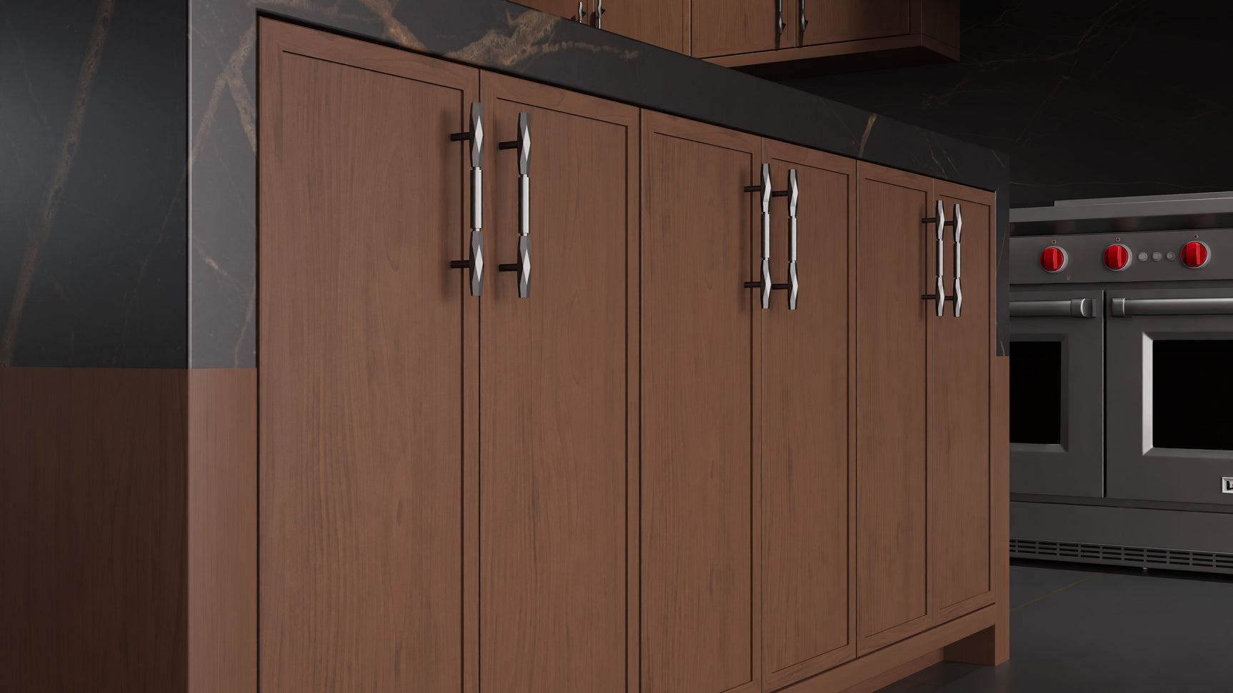 Montauk Winter Wheat ( Cherry | Plain Cut [ Frameless • Satin • Stained ] - 10' X 10' Kitchen Cabinet ) | Assembled In USA